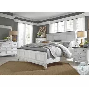 Allyson Park Wire Brushed White And Charcoal California King Panel Bed