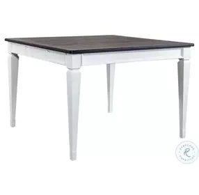 Allyson Park Wire Brushed White And Charcoal Leg Extendable Counter Height Dining Room Set