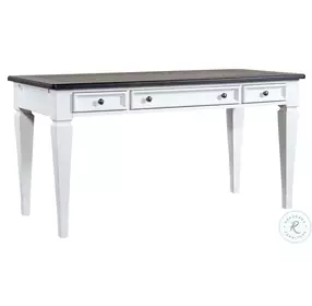 Emerson Park Wire Brushed White And Charcoal Home Office Set