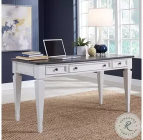 Emerson Park Wire Brushed White And Charcoal Writing Desk