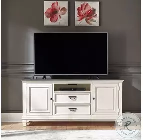 Allyson Park Wire Brushed White And Charcoal Gray 66" TV Console