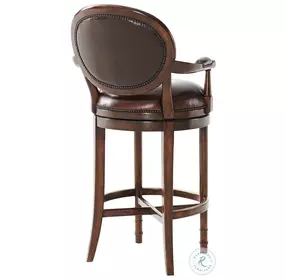 At the Barolo Upholstered Swivel Bar Stool