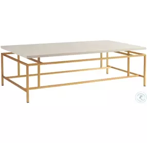 La Costa Anticato marble And satin gold Pinnacle Rectangular Occasional Table Set