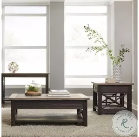 Heatherbrook Charcoal And Ash Drawer End Table