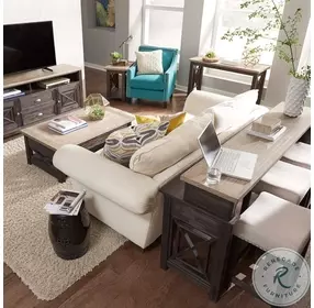 Heatherbrook Charcoal And Ash Chairside Table