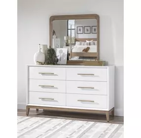 Melrose Desert Oak Rectangular Dresser Mirror
