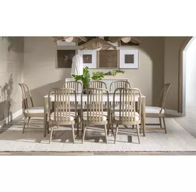 Melrose Cloud White and Desert Oak 74" Rectangular Dining Table
