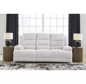 Technique Alloy 91" Power Reclining Sofa with Drop Down Table and USB Charging