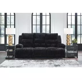 Technique Onyx 91" Power Reclining Sofa with Drop Down Table and USB Charging