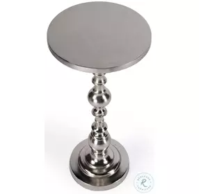 Darien Silver Pedestal Side Table