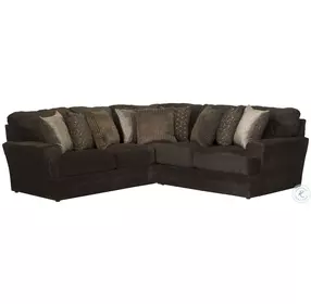 Mammoth Chocolate 2 Piece Sectional with LAF Section