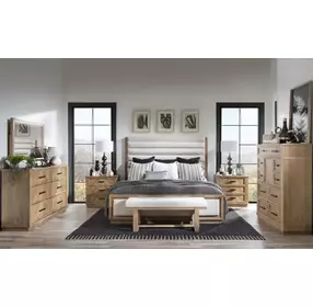 Torrance Aged Driftwood Rectangular Dresser Mirror