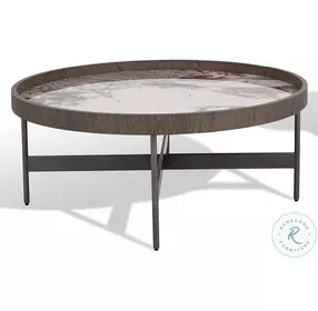 LP 441 Space Gray And 3D Printed Glass Top Occasional Table Set