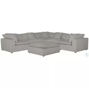 Posh Dove 5 Piece Performance Fabric Modular Sectional
