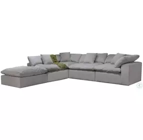 Posh Dove Modular 5 Piece Performance Fabric Sectional