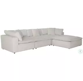 Posh Porcelain Modular 4 Piece Performance Fabric Sectional