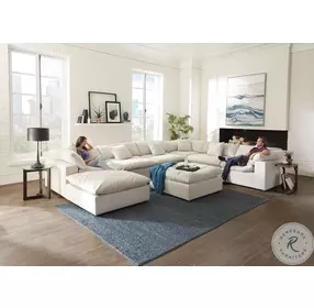 Posh Porcelain Modular 7 Piece Performance Fabric Sectional