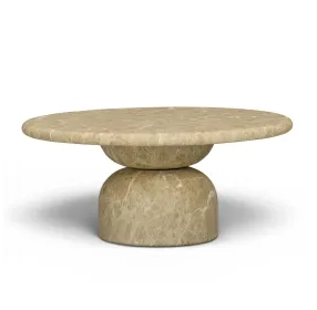 Cynthia Light Emperador Outdoor Round Coffee Table