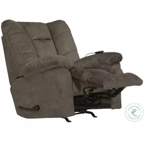 Manfred Buckskin Rocker Recliner with Heat And Massage