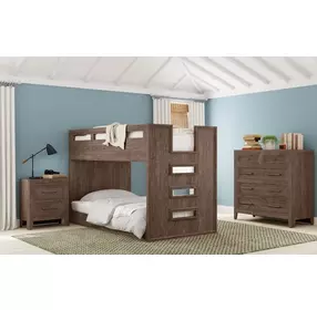 Carlson Harvest Brown Twin Over Twin Bunk Bed
