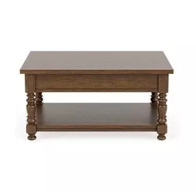 Eastlake Whiskey Oak Rectangular Lift Top Occassional Table Set