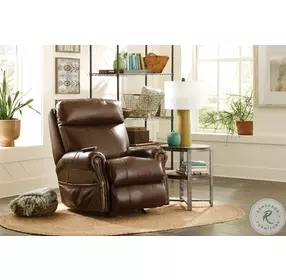 Vito Brown Rocker Power Recliner with Power Headrest And Lumbar