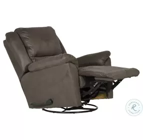 Cole Charcoal Chaise Swivel Glider Recliner