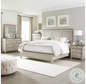 Fern Hollow Weathered Linen And Dusty Taupe Queen Panel Bed