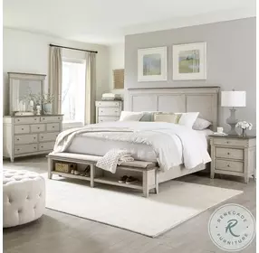 Fern Hollow Weathered Linen And Dusty Taupe King Storage Panel Bed