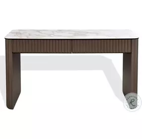 LP 459 Carrara Gold Ceramic Top And Brushed Bronze Console Table