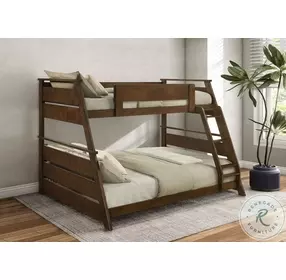 Holden Walnut Twin Over Full Bunk Bed