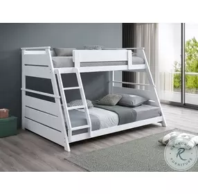 Holden White Twin Over Full Bunk Bed