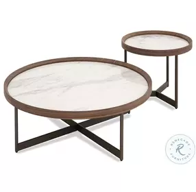 LP 462 Jazz White Ceramic Top And Rich Walnut End Table