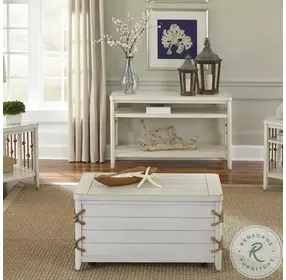 Dockside II White Storage Trunk
