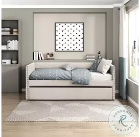 Coleman Beige Twin Daybed with Trundle