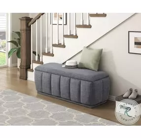 Maize Gray Storage Bench