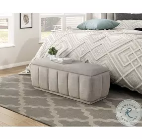 Maize Taupe Storage Bench