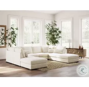 Donelson Creek Vanilla Performance Fabric Oversized Accent Ottoman