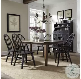 Hearthstone Black Windsor Back Arm Chair