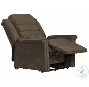 Invincible Java Performance Fabric Power Lift Full Lay Out Chaise Recliner
