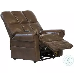 Stallworth Chestnut Lay Out Power Lift Chaise Recliner