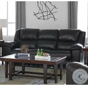 Transformer II Chocolate Italian Leather Match Reclining 90" Sofa with Drop Down Table