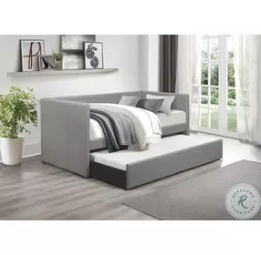 Adra Gray Twin Daybed With Trundle