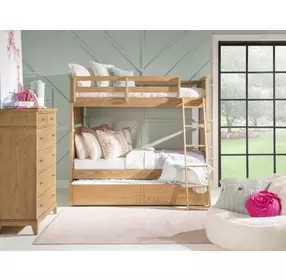 Todays Traditions Natural Hickory Twin Over Twin Bunk Bed