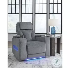Forest Lake Steel Next-Gen Nuvella Performance Fabric Power Recliner with Adjustable Headrest