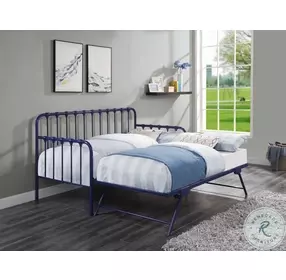 Constance Navy Blue Daybed With Lift Up Trundle