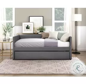 Trudy Dark Gray Twin Daybed with Trundle