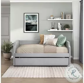 Shiloh Light Gray Twin Daybed with Trundle