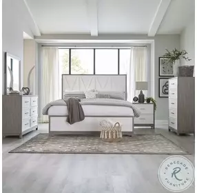 Palmetto Heights Shell White And Driftwood 6 Drawer Dresser