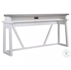 Palmetto Heights Two Tone Shell White and Driftwood Console Bar Table Set